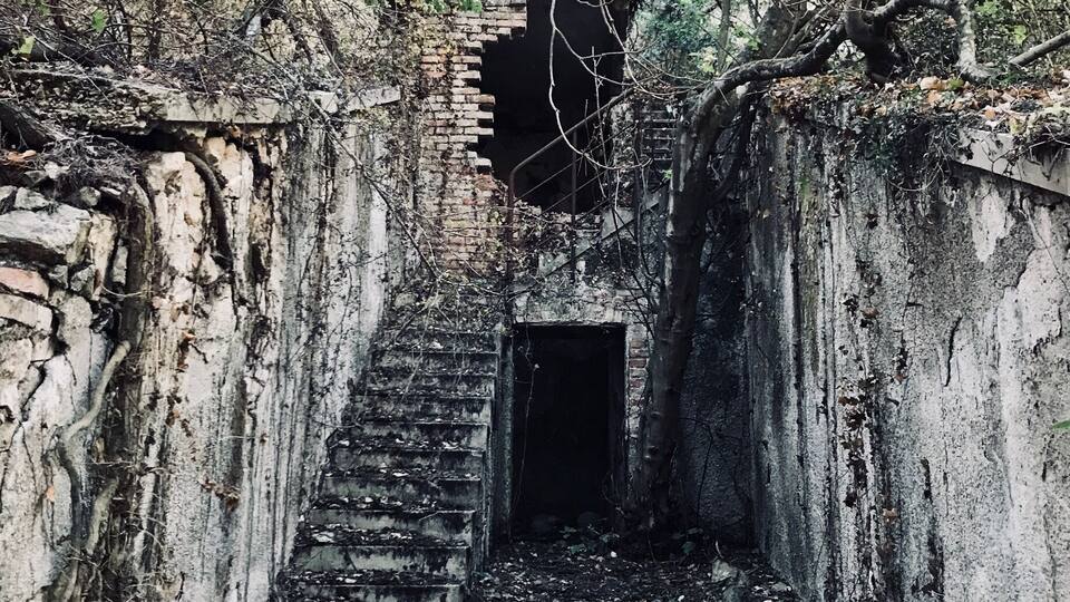 Cool old buildings tucked in the foliage throughout.