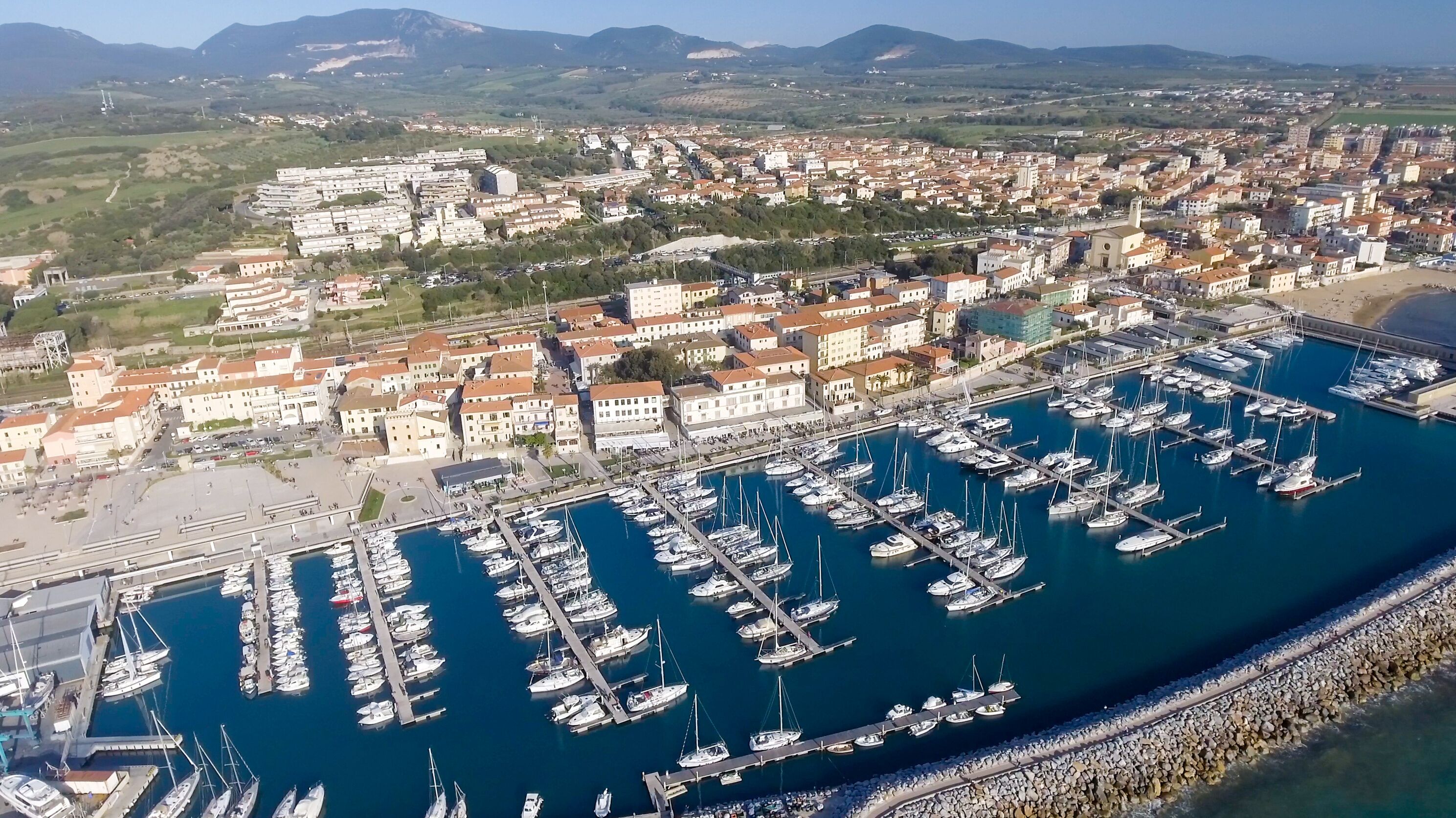 San Vincenzo, Italy. City as seen from the air