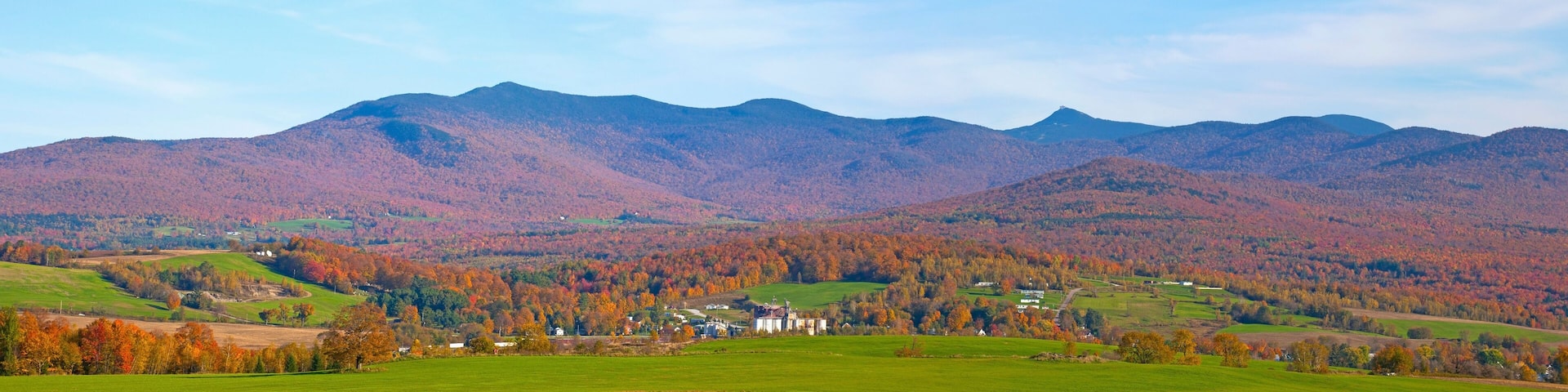 View Of Stowe Mountain; Richford, Vermont, United States Of America