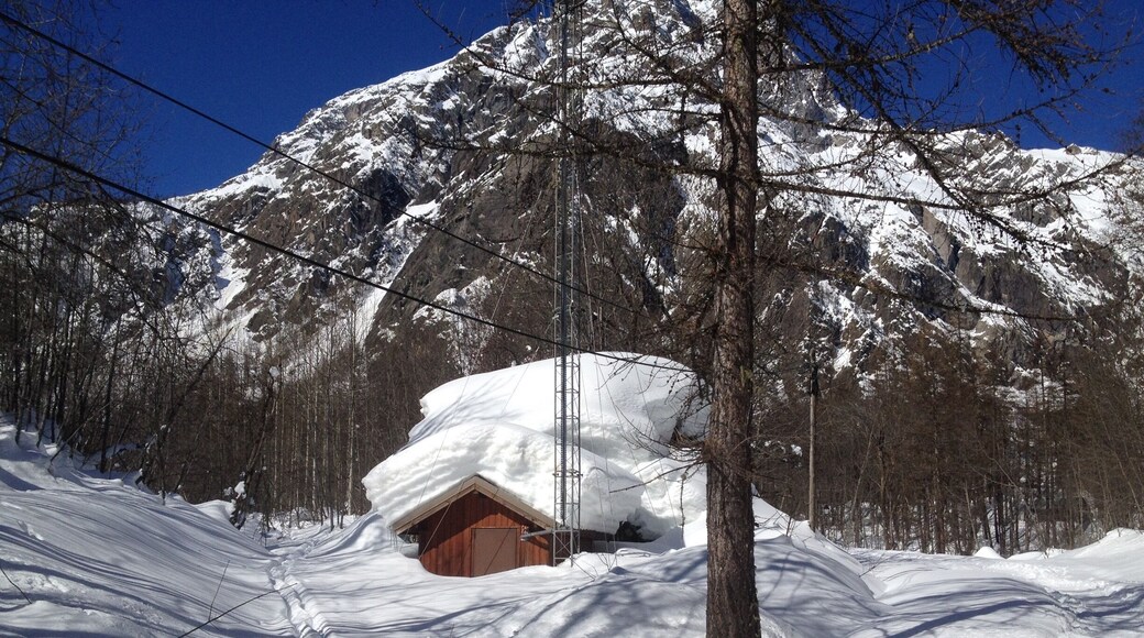 Puy saint vincent - france - snow shoeing