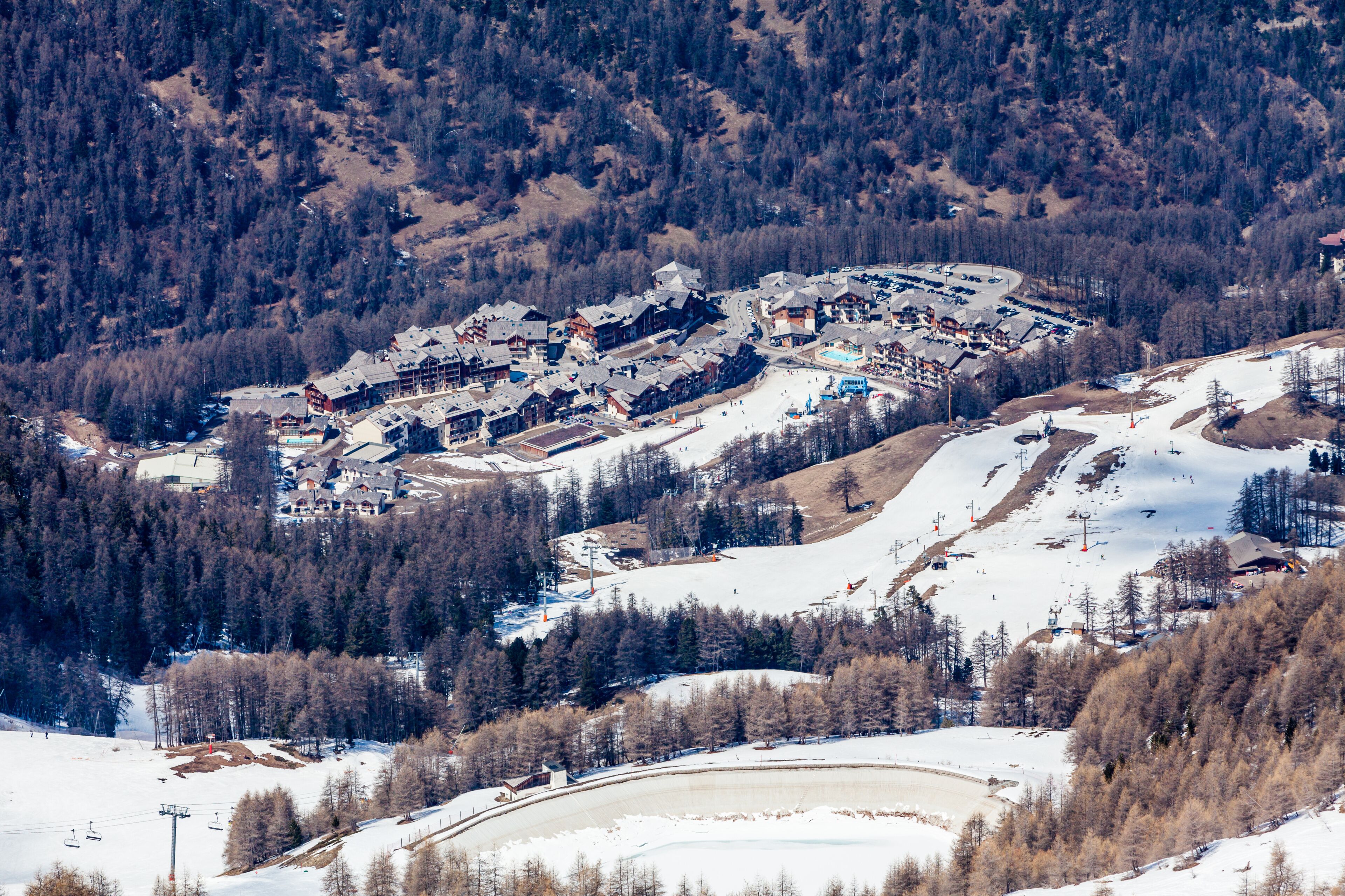 Ski resort Les Orres, Hautes-Alpes, France