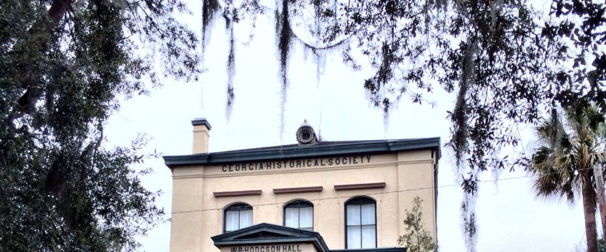 The Georgia Historical Society, founded May 24, 1839, is one of the oldest historical societies in the country. Among it founders were L.K. Tefft, the noted autograph collector; William Bacon Stevens, historian, physician and prelate, and Dr. Richard D. Arnold, who as Mayor of Savannah, formally surrendered the City to General Sherman in 1864. 
The Presidents of the Society have included John Macpherson Berrien, Attorney General under President Jackson and United States Senator; James M. Wayne, Associate Justice of the Supreme Court of the United States; and Henry R. Jackson, jurist, soldier, diplomat and poet. 
Hodgson Hall, the home of the Society, is a repository for books, newspapers and manuscripts relating to the history of Georgia. Dedicated in 1876, the building was a gift of Margaret Telfair Hodgson and Mary Telfair as a memorial to William Brown Hodgson, the distinguished scholar of Oriental languages and United States Dragoman and Consul to the Barbary States and Turkey.