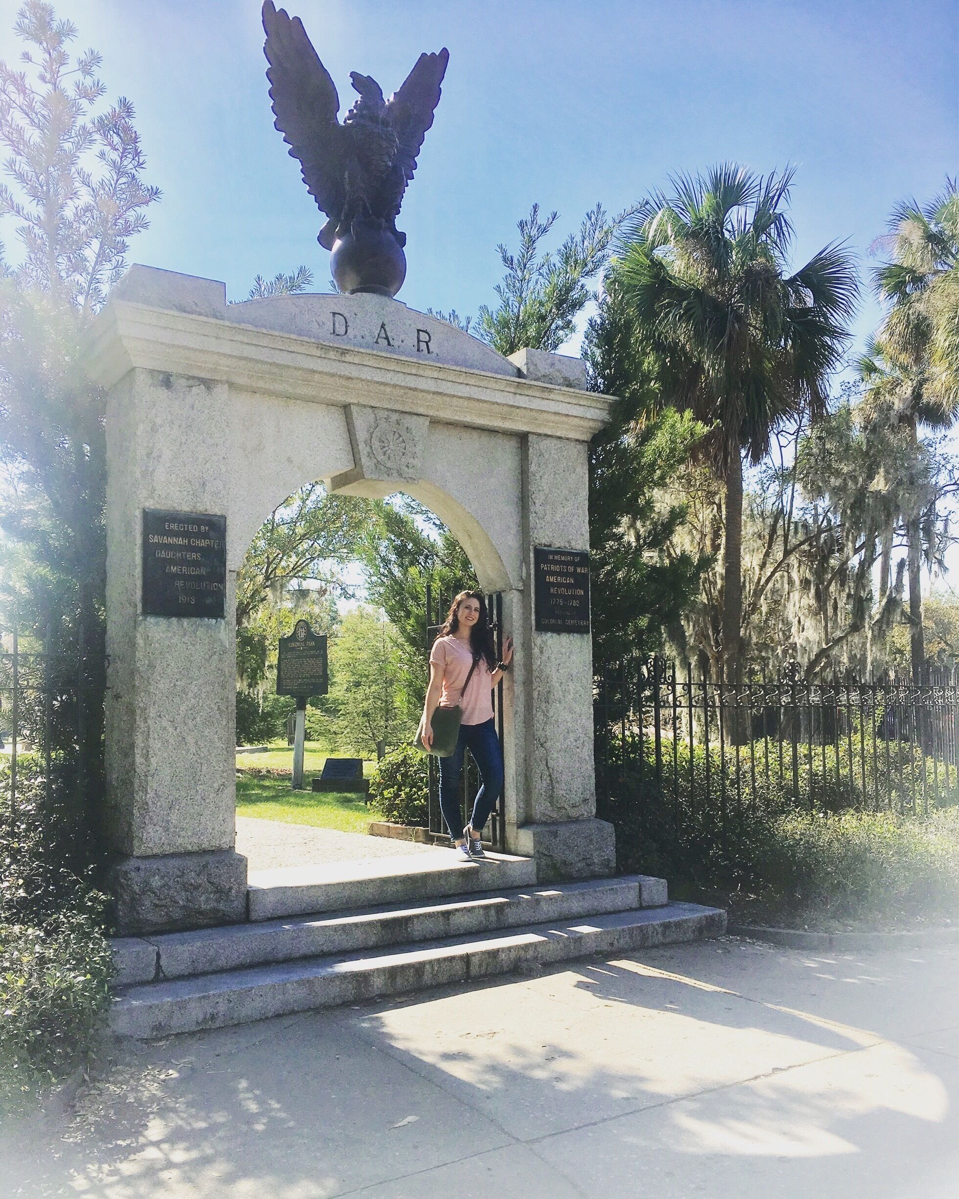 Colonial Park Cemetery opened in 1750. It is the oldest burial ground in Savannah which can still be identified by your average tourist. There are a few burial grounds which were used prior to 1750. They have all been covered up, built on top of or paved over. The habit of building over the dead has earned Savannah the title of the City That lives upon her Dead. One of the oldest, if not the oldest, is at the south-west corner of Wright Square. Within the 6 acres of ground which make up Colonial Park Cemetery there are over 10,000 people buried; however, there are not even 1,000 grave markers. Many people were buried in mass graves. Others had their grave marker knocked over or destroyed. Many people believe this willful desecration of burial grounds helps to fuel the haunted activity which is attributed to Colonial Park Cemetery. #halloweenweekend #colonialparkcemetery #savannahga #hauntedcity #cemetery