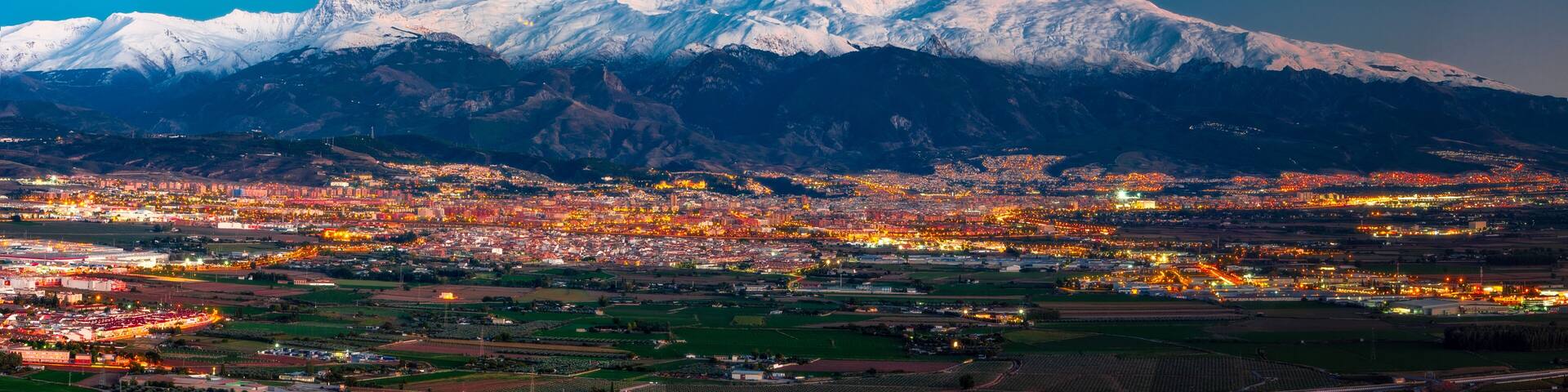 atardecer granada y sierra nevada