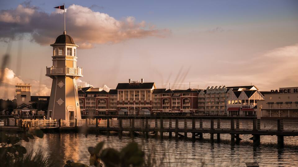 orlando florida pier and lighthouse in lake buena vista Florida dockside