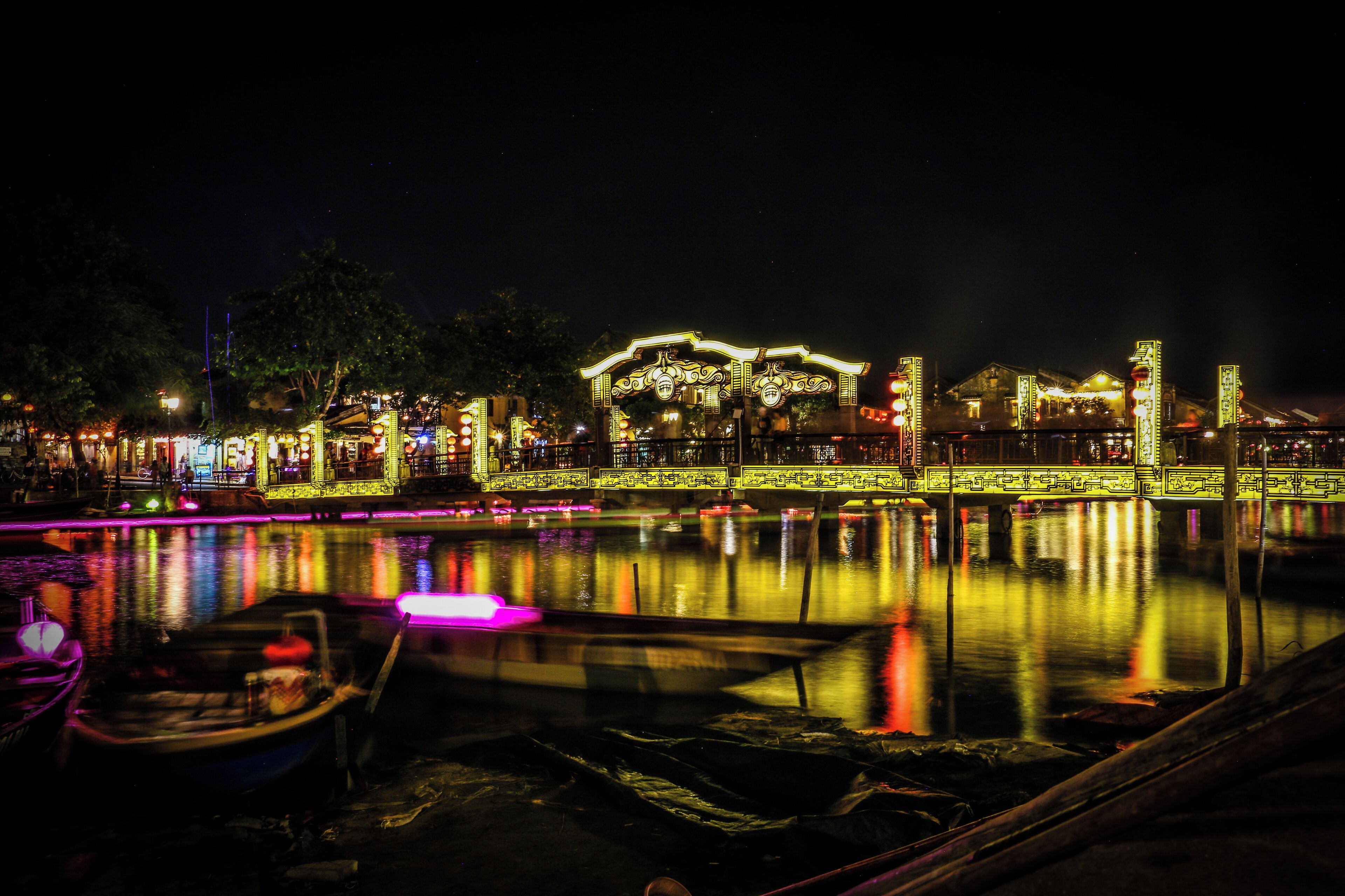 Charming Hoi An, Also known as 'The Venice of Vietnam'.
One of the nicest places in Vietnam, street performers, restaurants, clubs, markets and  there's also a nice beach nearby. At night the old town is covered in lanterns, to enjoy it most, jump in a wee boat and explore from the water