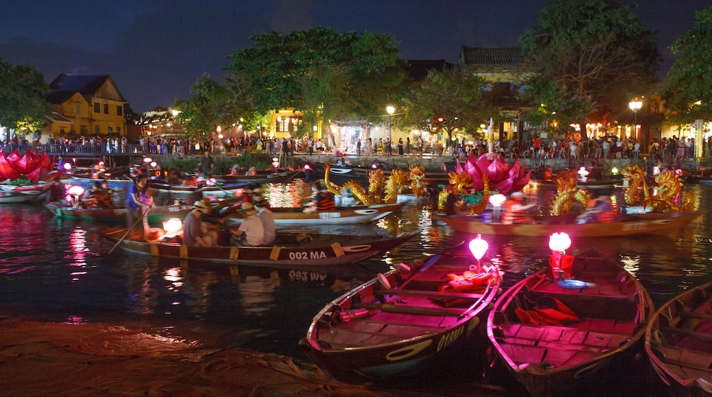 A Bustling Scene: Night Boat Ride at Ancient Town of Hoi An, Vietnam