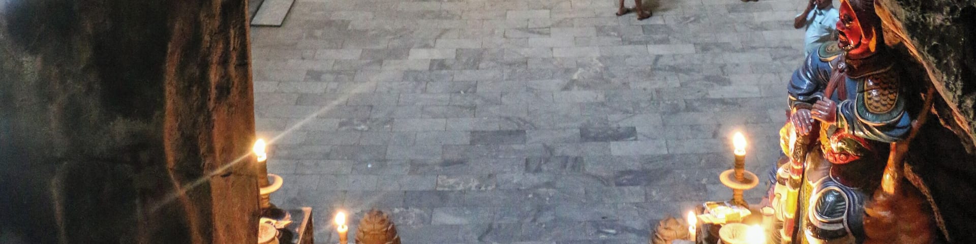 If visitng Da Nang or Hoi An, definately visit The Marble Mountains. Incredible temples built inside caves inside of the mountains.
Inexpensive, Loads of Temples, Massive Caves and also a nice lookout point at the top.
Allow 2-3hrs to see everything