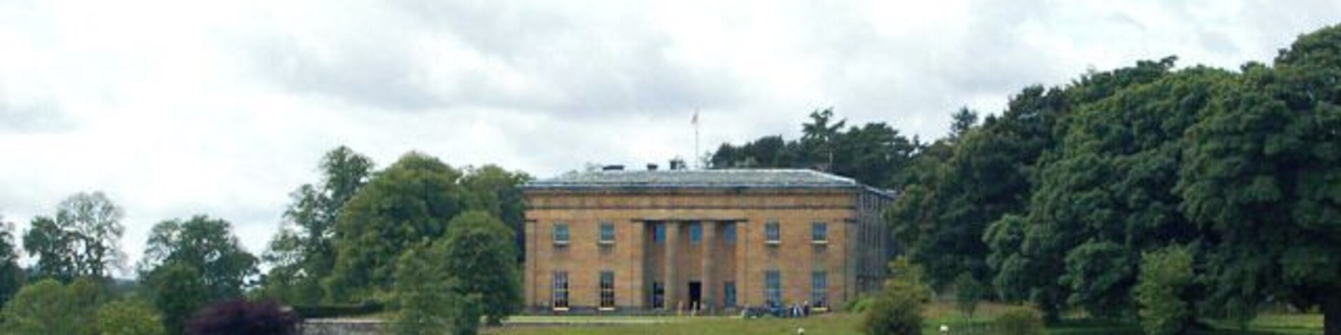 Belsay Hall from the east Looking west from the approach road across the park to Belsay Hall. For centuries, the Belsay estate was the home of the Middleton family. They abandoned their original residence, Belsay Castle,in the early nineteenth century when Sir Charles Monck moved the family into the neo-classical Belsay Hall.