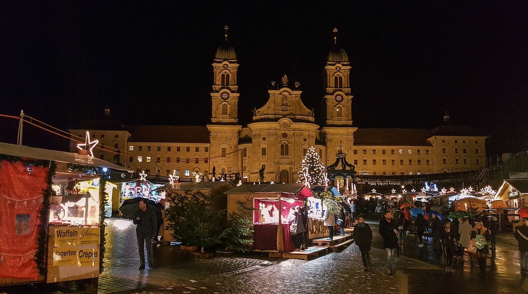 Christmas market at the Einsiedeln Abbey, which is a Benedictine Monastry, in Switzerland. Shame there was no snow which is what I was hoping for.