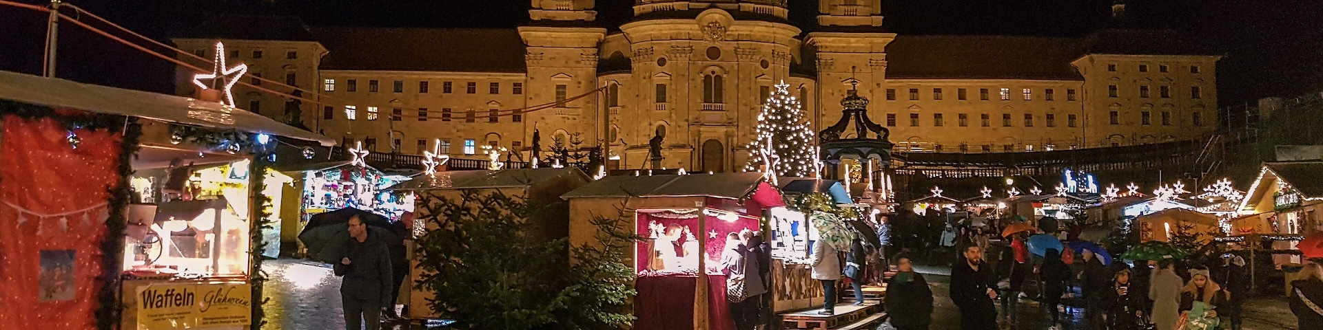 Christmas market at the Einsiedeln Abbey, which is a Benedictine Monastry, in Switzerland. Shame there was no snow which is what I was hoping for.