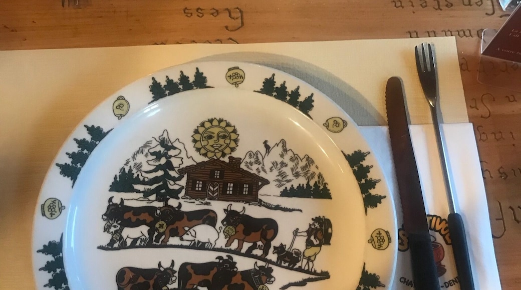 The best fondue around the area. Even if you’re around Montreux or Lausanne, you should drive here to have their fondue. Don’t forget to try their meringue with double cream dessert.