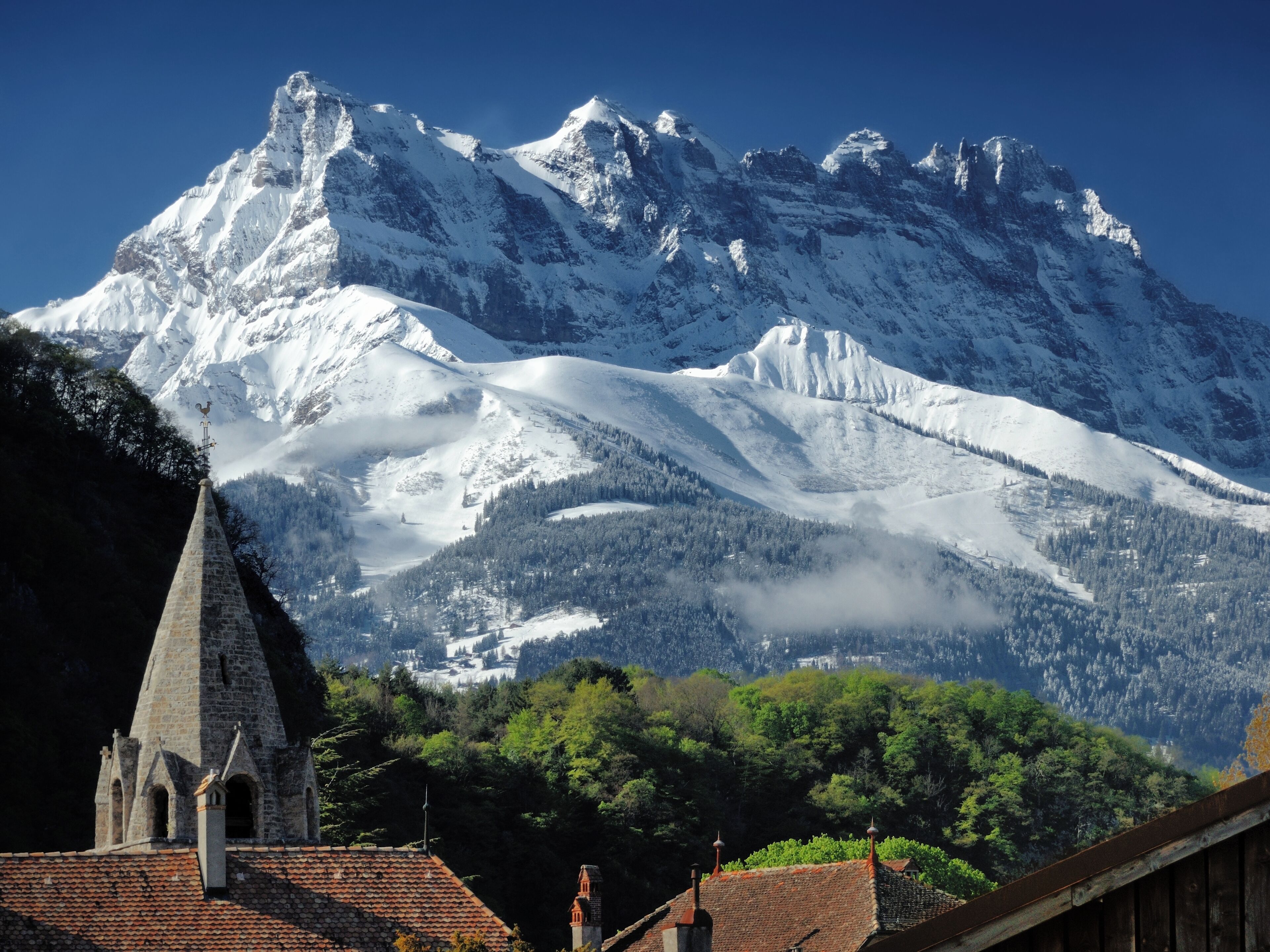 The Dents du Midi from Aigle