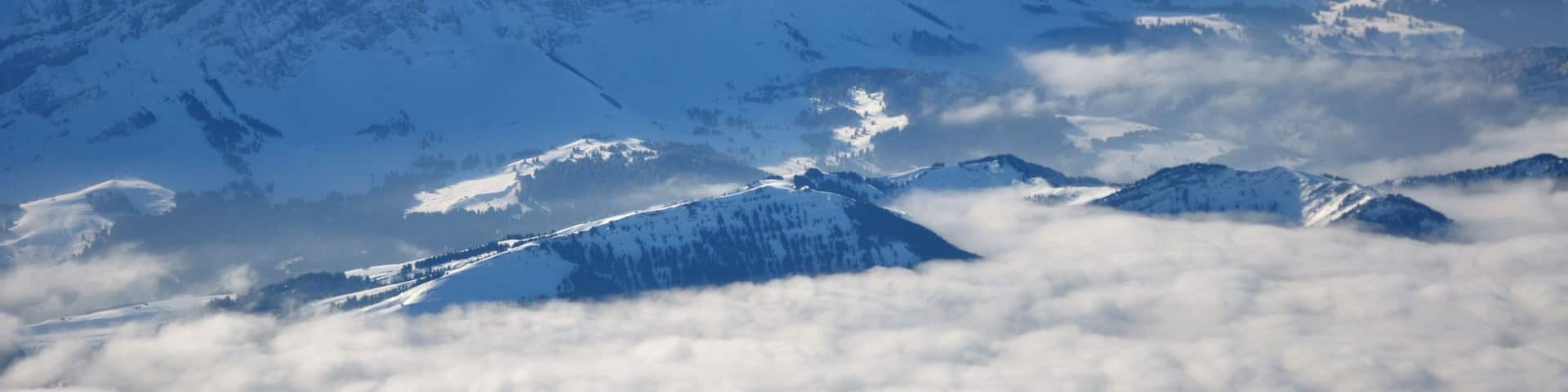 Switzerland, Appenzell Ausserrhoden, Alpstein from overhead Niederteufen