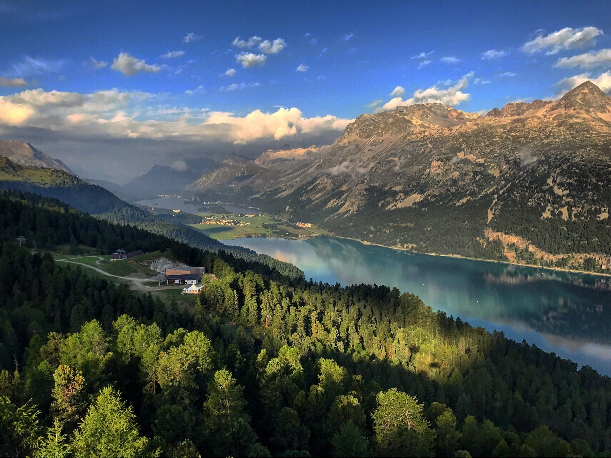First ride up the Surlej cable car. The hiking opportunities in Switzerland's Engadin valley are limitless and make for a perfect summer! #mysummervacation #lifeatexpedia #mountains #hiking #switzerland #europe