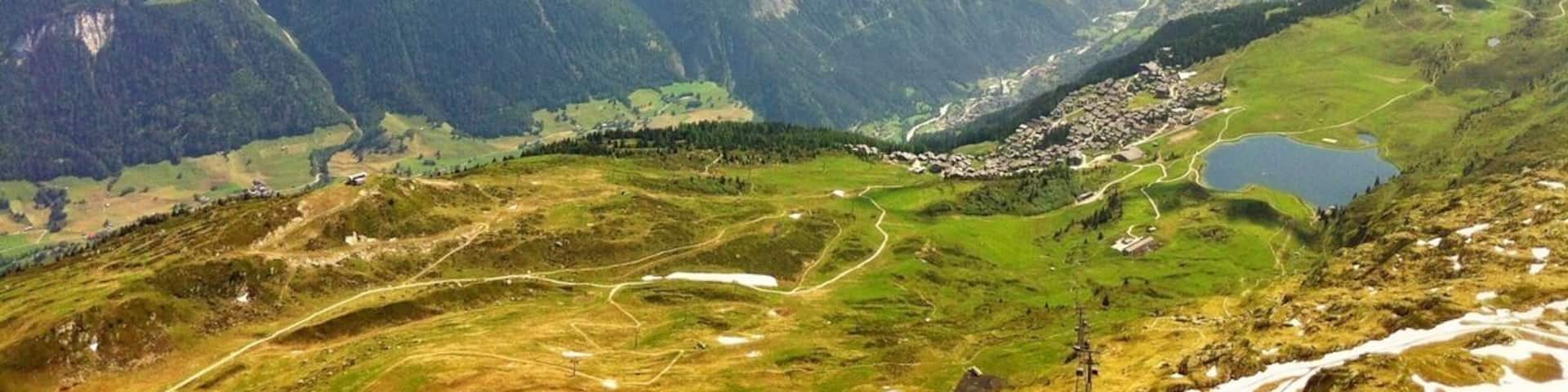 #TroveOn
A stunning view of the Swiss Alps from the Bettmerhorn (2,858m), accessible by a cable car from the quaint town of Fiesch, and an hour or so hiking, including a 100m climb up a sketchy rock pile that essentially makes up the Bettmerhorn "peak."
As sketchy as the final ascent may appear, I 100% recommend it. As you can see (although the picture is nowhere near as incredible as the real thing), the view is pretty spectacular.