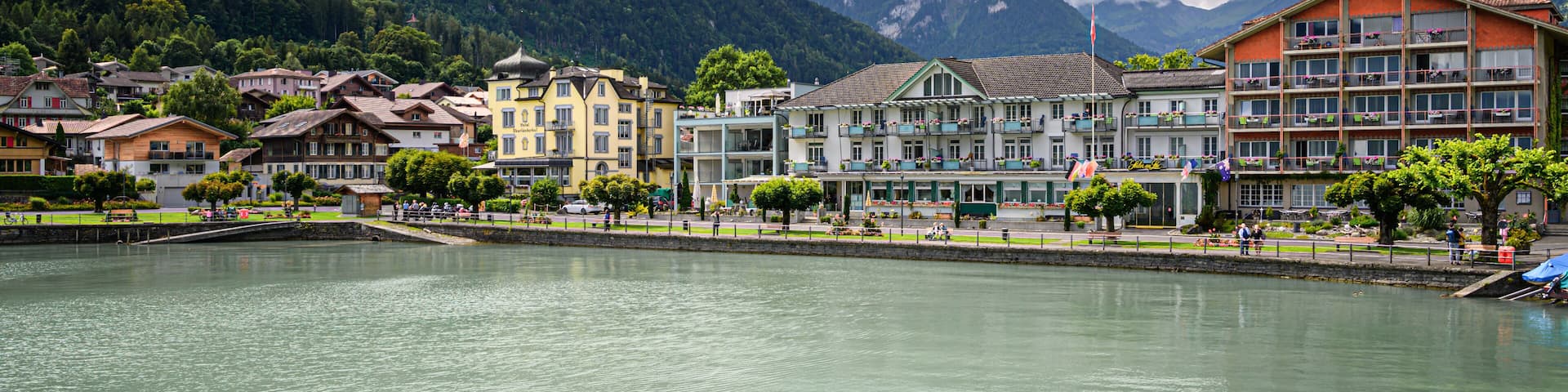 Village of Boenigen on Lake Brienz