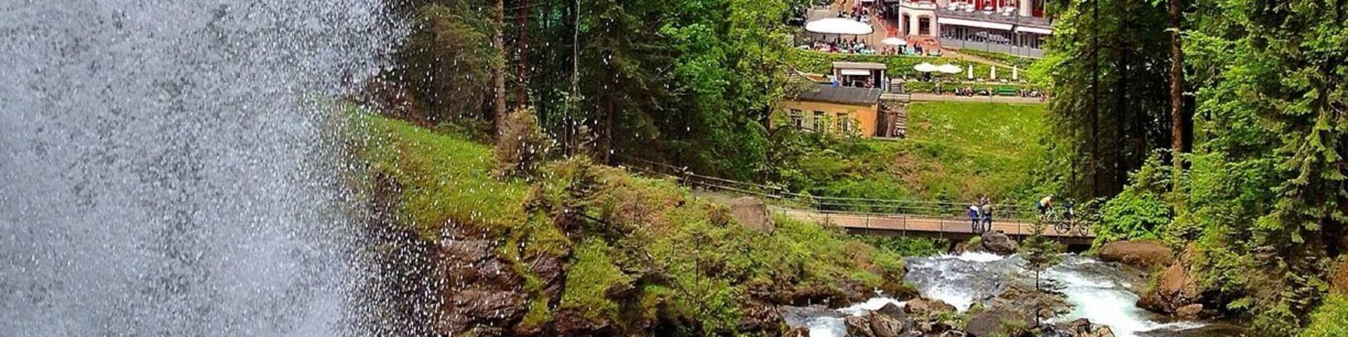 This is the view from behind Giesbachfälle!