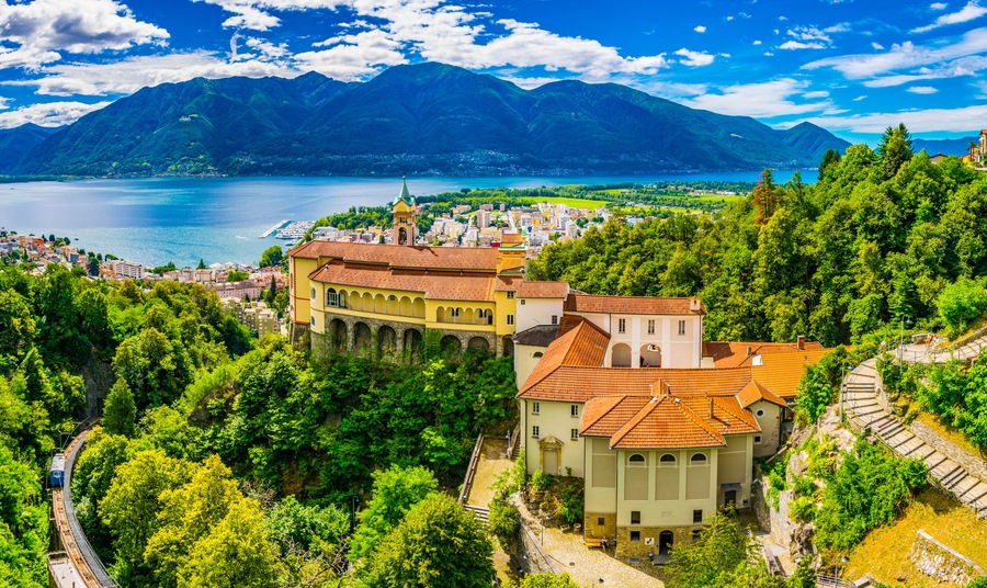 Santuario della Madonna del Sasso in Locarno, Switzerland, Shutterstock ID 1236347662, Purchase Order: -
