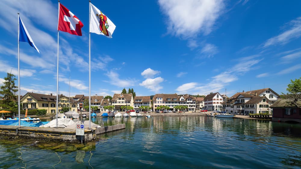Quaint lakeside town of Stafa, lake Zurich, Switzerland