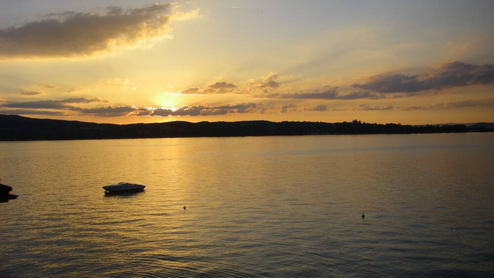 Sunset at the Untersee, a part of Lake Constance.