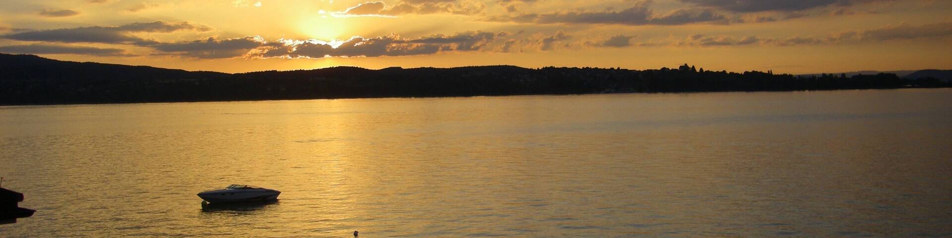 Sunset at the Untersee, a part of Lake Constance.