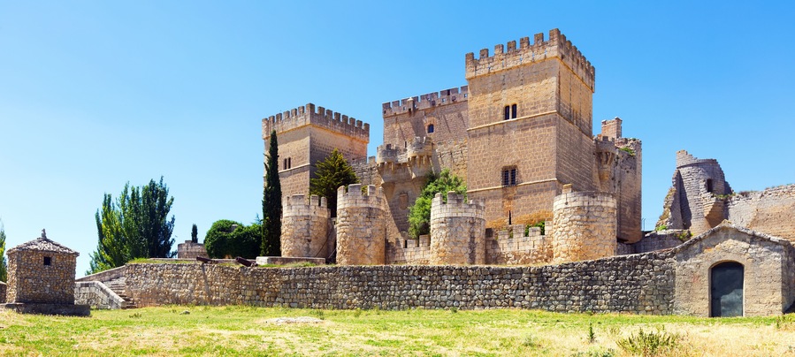 Castle of Ampudia in summer