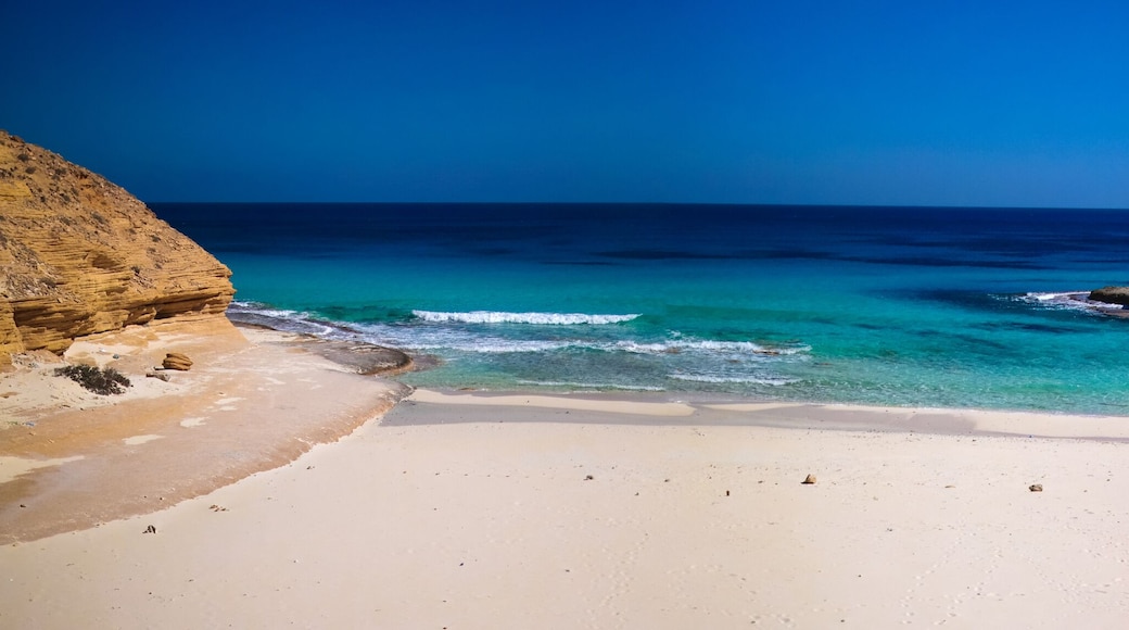 Landscape with sand Ageeba beach near Mersa Matruh, Egypt