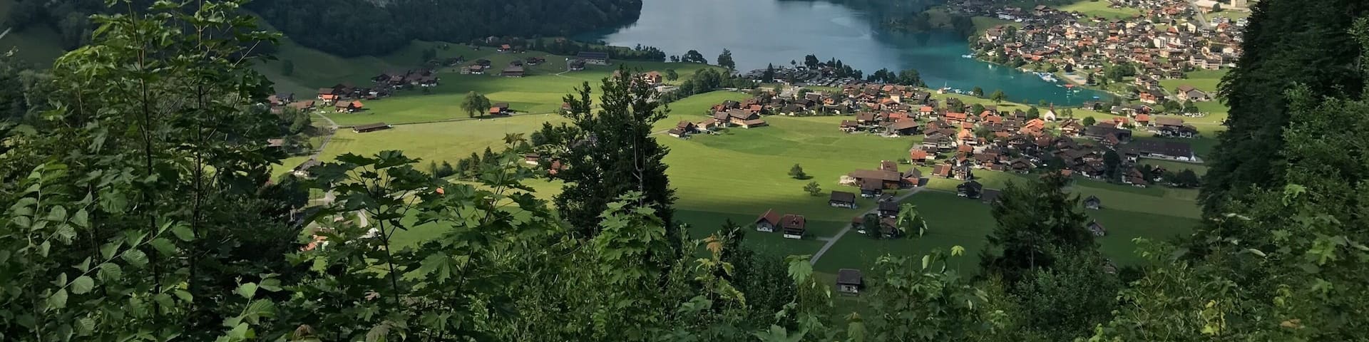 Driving from the lake up to Interlaken.