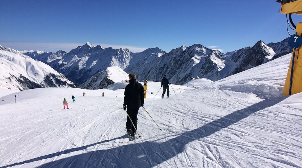 Skiing at the top of Tyrol