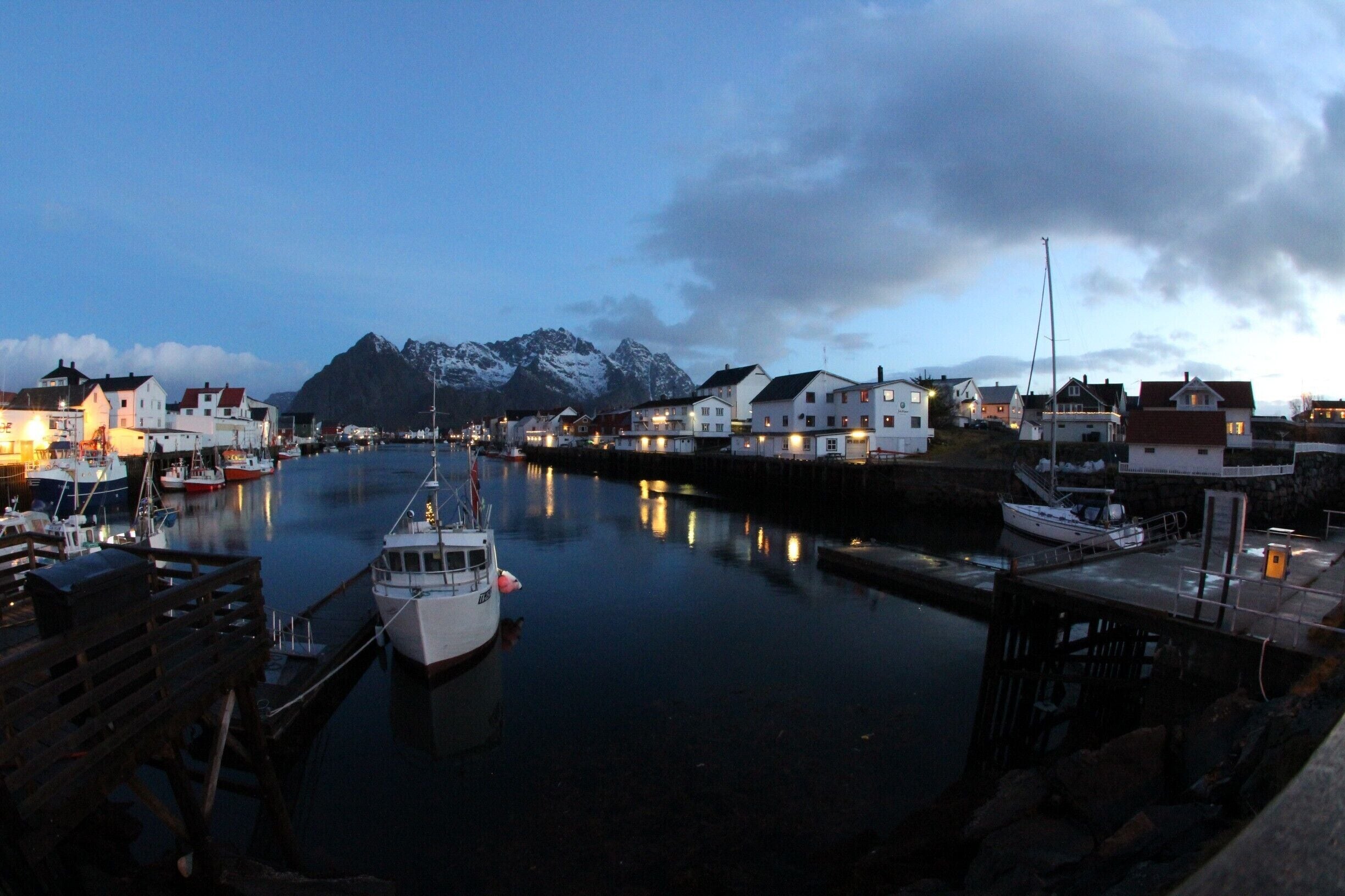 Beautiful flat water reflected the lights. Taken mid afternoon in winter so no sunrise for another two months!
