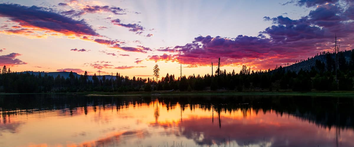 Antelope Lake Summer Sunset - Plumas County California, USA
