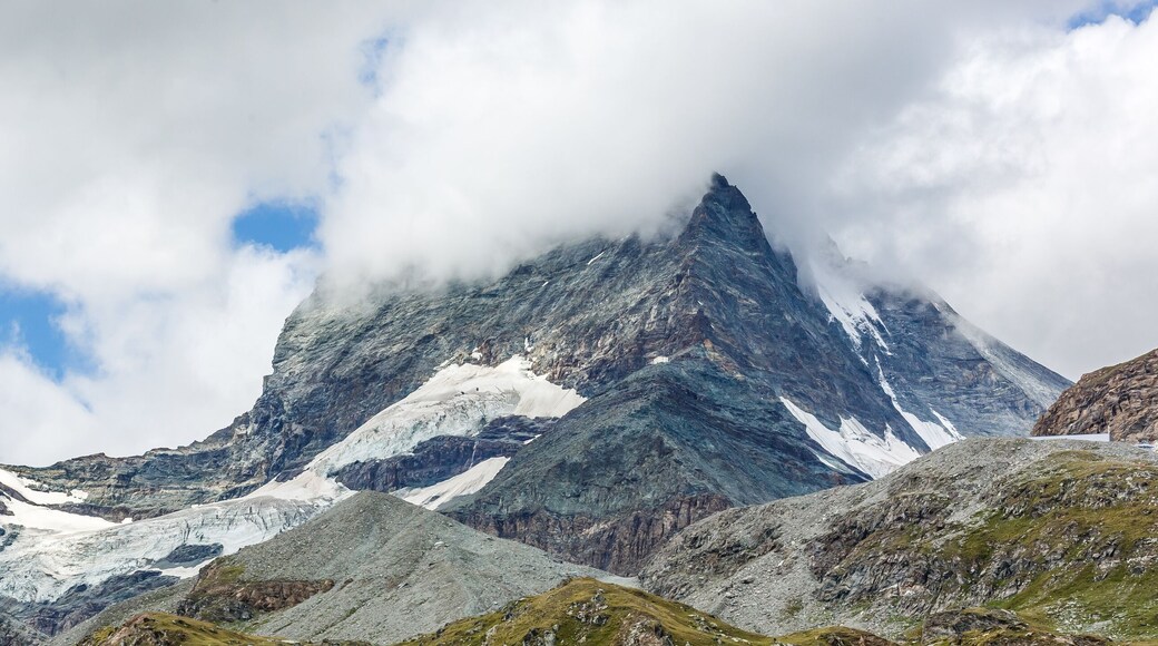 panorama mountains with clouds, switzerland