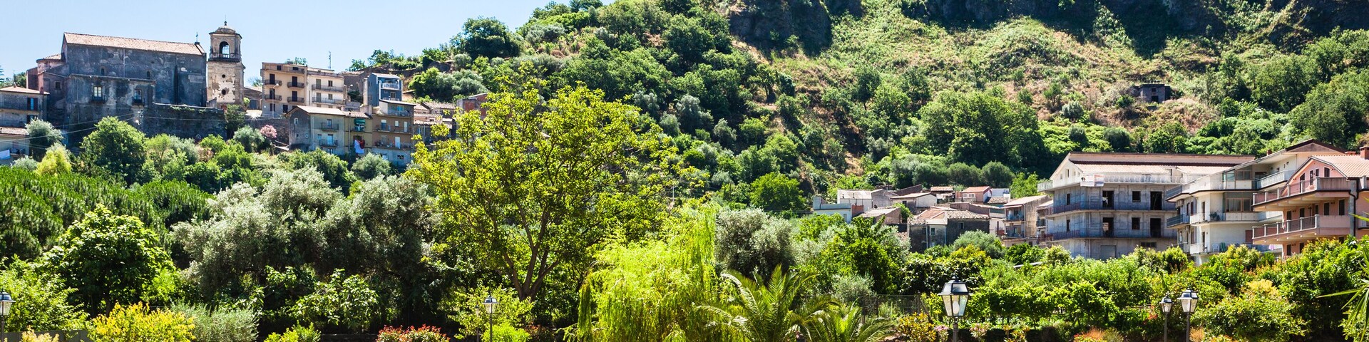 travel to Italy - view of Francavilla di Sicilia town in Sicily