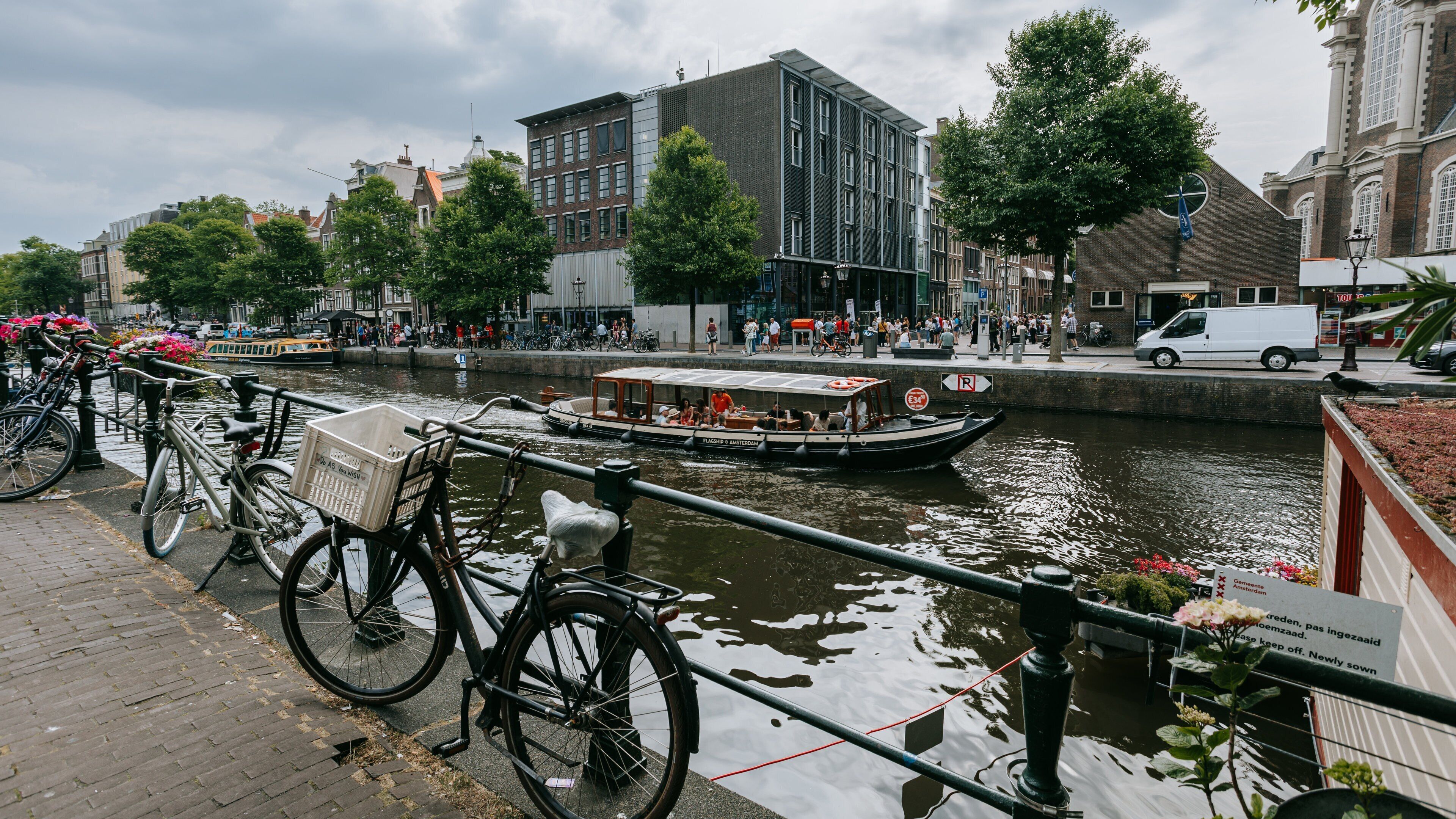 Anne Frank House showing boating and a river or creek
