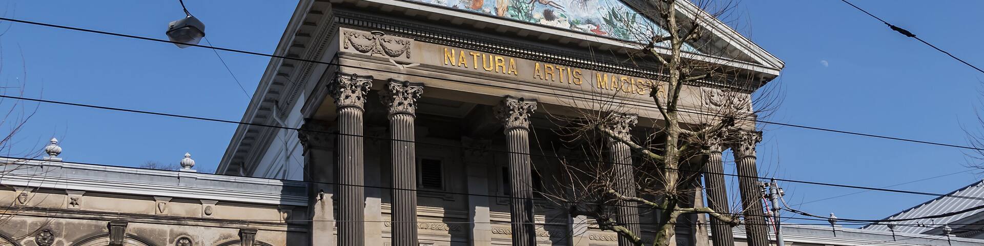 Artis Aquarium Building (1881) built in Classicist Mannerist style with side and center pavilions. Amsterdam, Netherlands.
