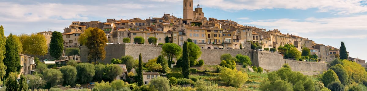 "Saint-Paul-de-Vence" is a commune in the "Alpes-Maritimes" department in the "Provence-Alpes-Cote d'Azur" region of Southeastern France. One of the oldest medieval towns on the French Riviera.