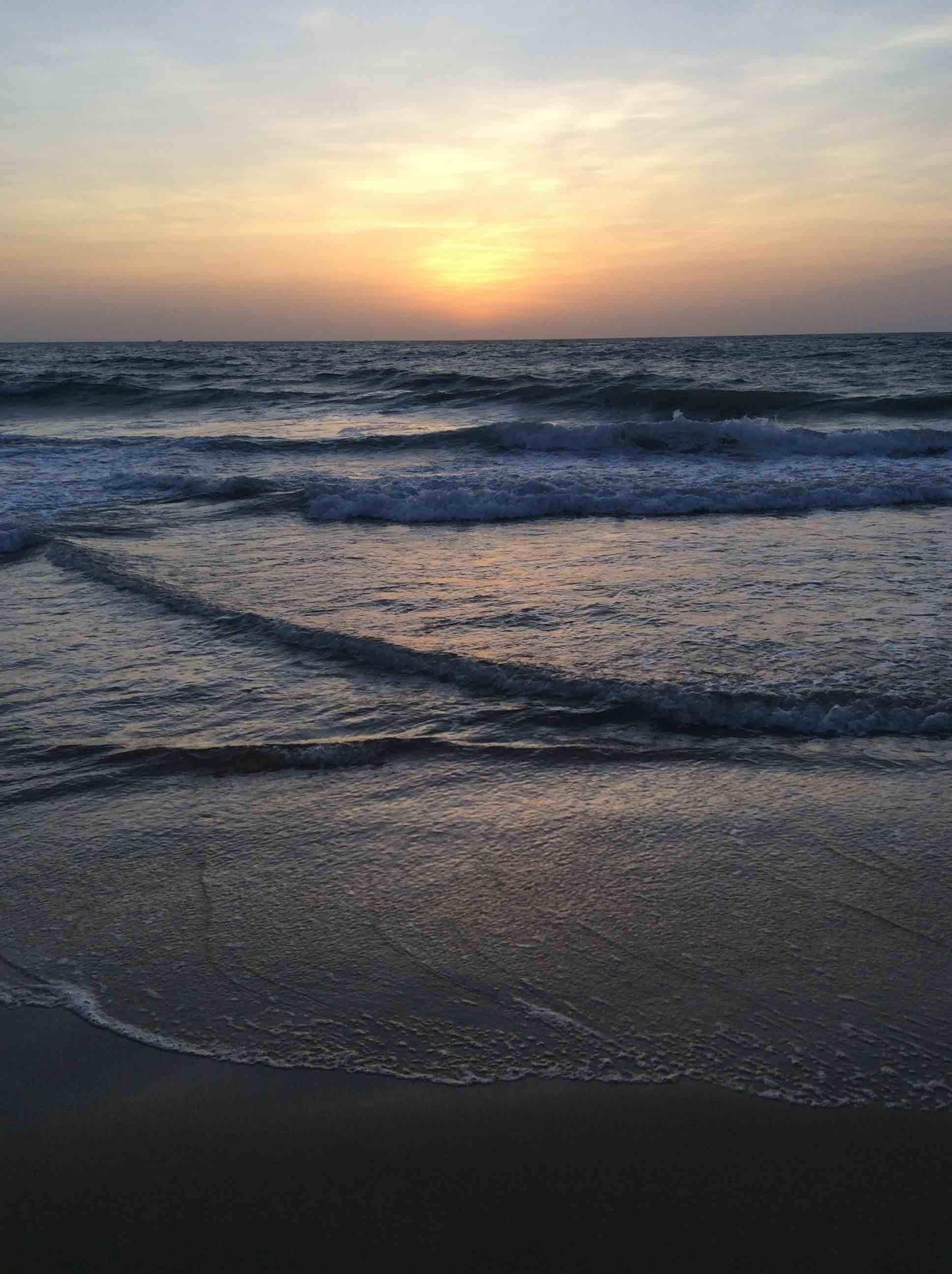 Sunset on the beach in Goa ❤️