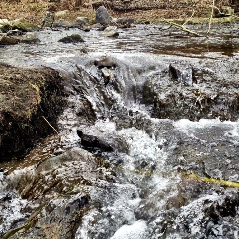 A little cascade in a small river near the river Rhine. A place to be but hard to find. 