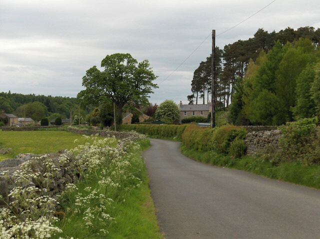 Eals. The lane between the bridge and the hamlet.