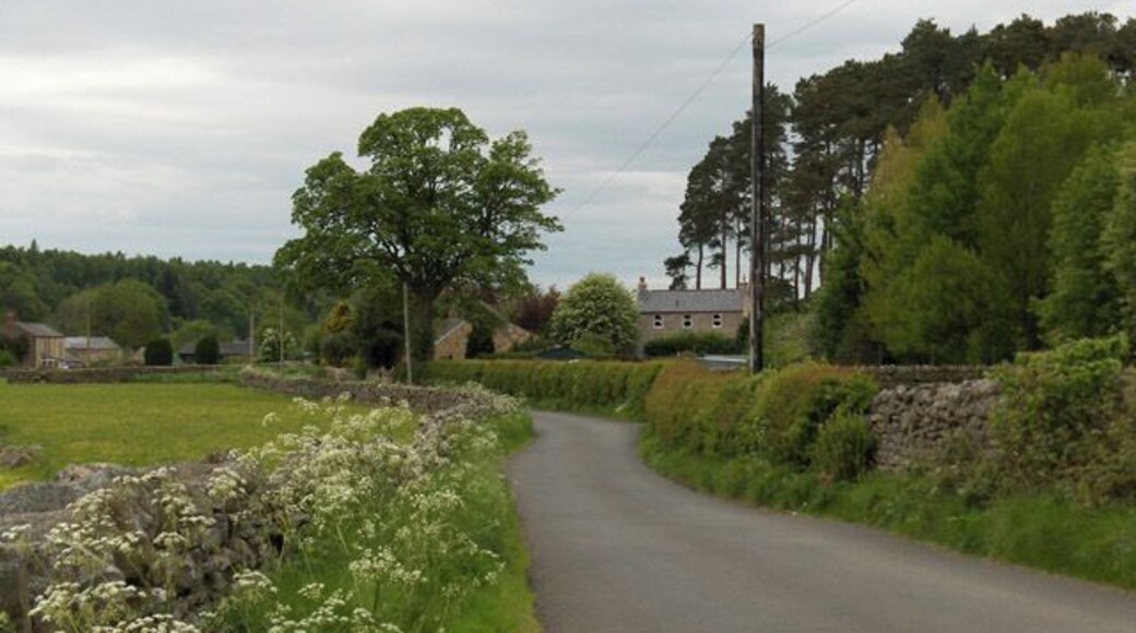 Eals. The lane between the bridge and the hamlet.