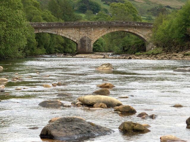Eals Bridge. Crossing of the South Tyne.