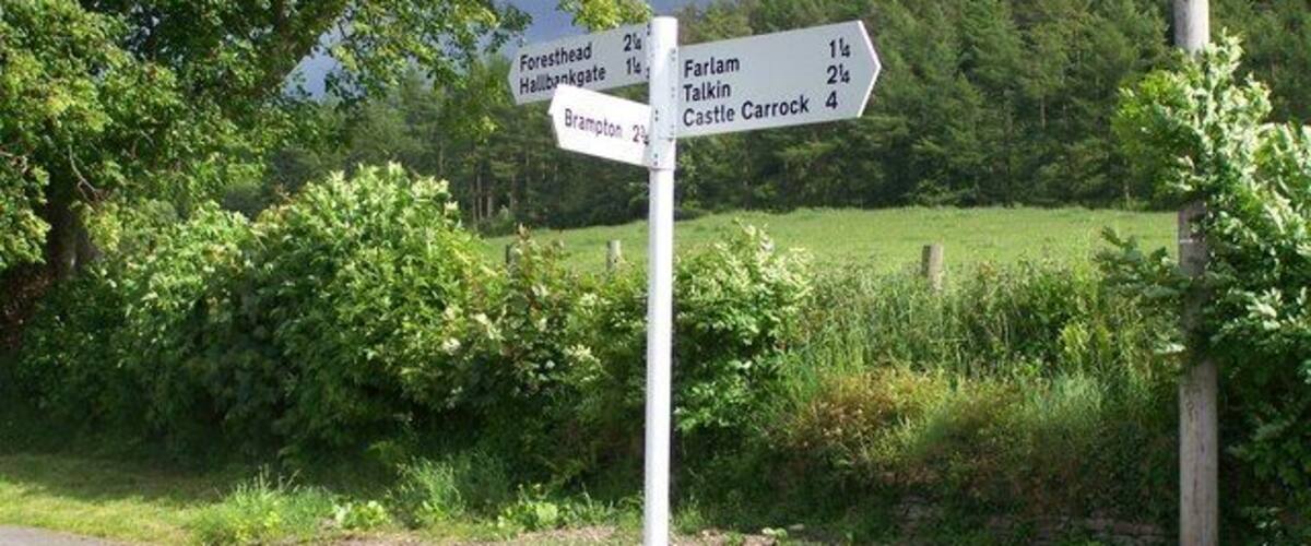 Crossroads at Kirkhouse A quiet spot near Farlam Church