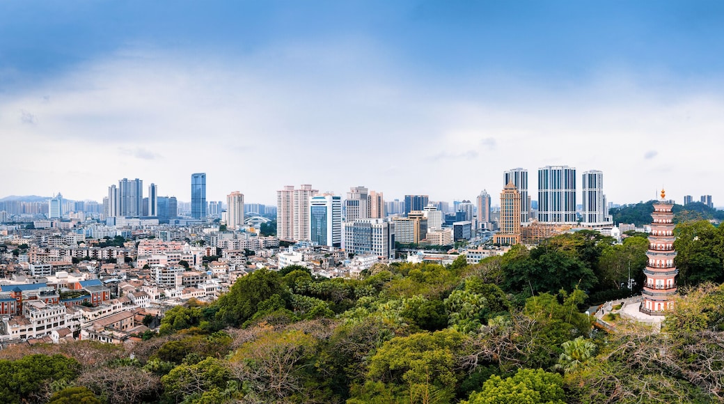 Aerial view of Zhongshan Park, Zhongshan City, Guangdong Province, China