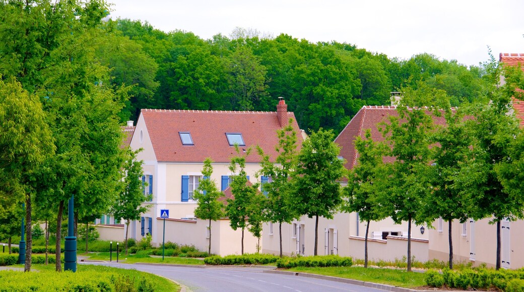Magny-le-Hongre featuring a small town or village, street scenes and a house
