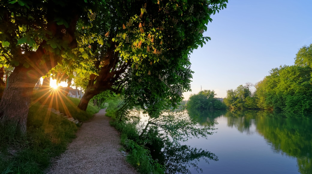 The Marne river loop in Ile-De-France region. Saint-Maur-Des-Fossés city