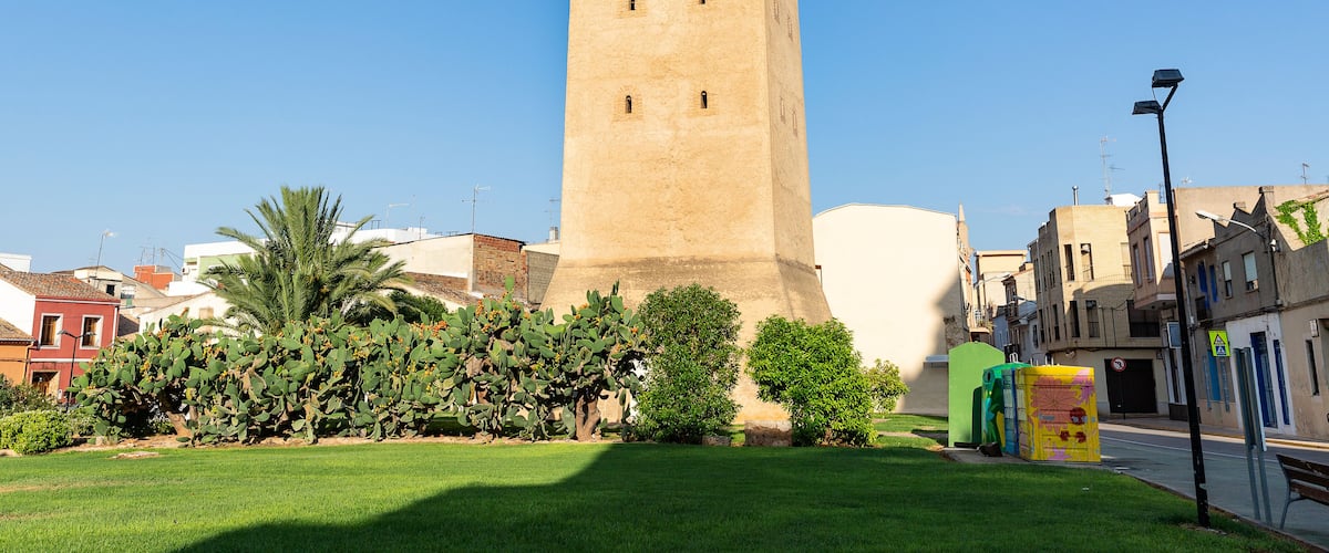 Tower of Racef in Almusafes town, province of Valencia, Spain