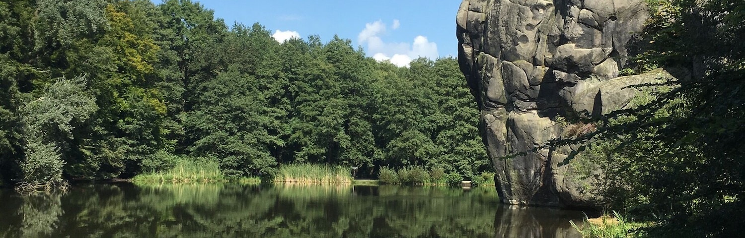 Tranquility or Mirror Lake, next to the Externsteine. A former sacred place, which still is getting lots of attention. So get there early if you want to avoid the masses. Nice nature reserve, with many trails.
http://www.externsteine-info.de/index.php?show=english