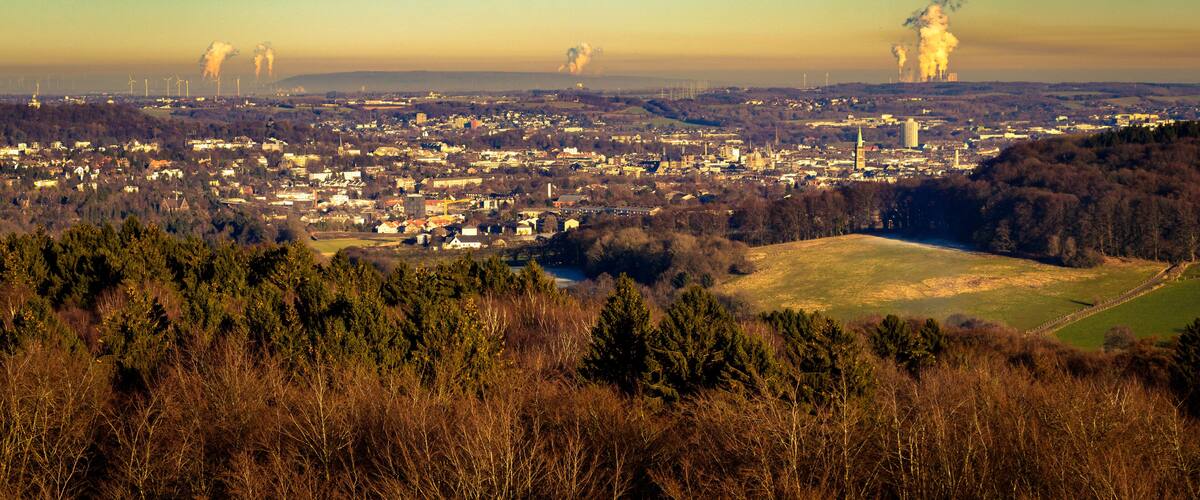 From the beautiful hills of Holland, Belgium and Germany you can get a good view on the very ugly power plant Weisweiler which is often generating a lot of smoke and makes the air dirty.