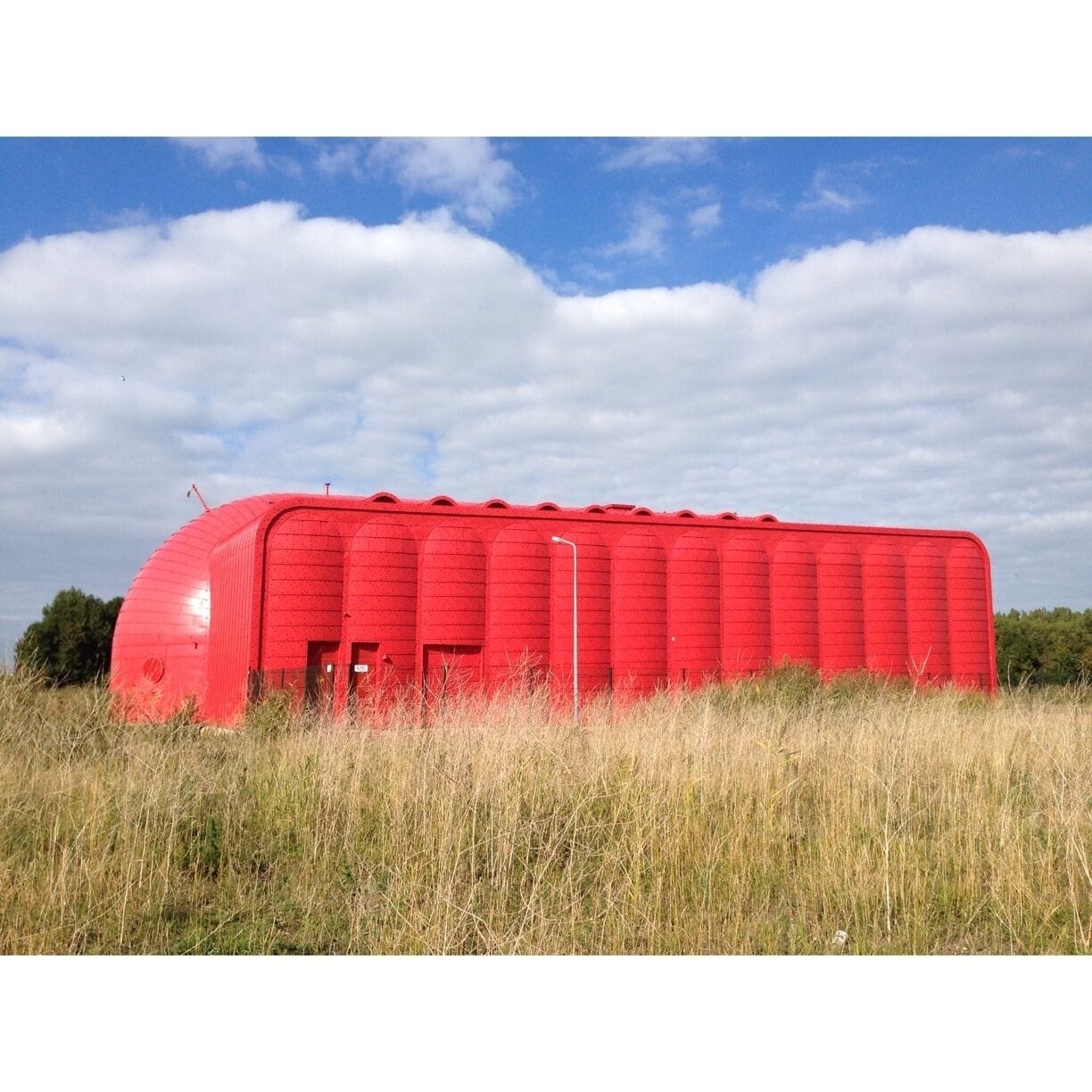 Utility buildings might just as well be plain useful and intriguing -insect like?- at the same tine (it's a relay station of our district heating system).